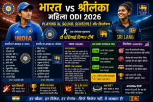 India vs Sri Lanka Women ODI 2026 Playing XI