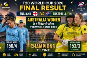England vs Australia T20 World Cup 2026 Final Result