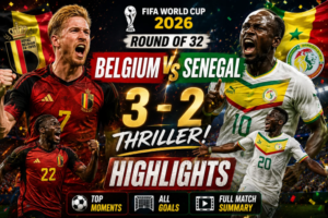 Belgium vs Senegal World Cup 2026 Highlights 3-2 Thriller